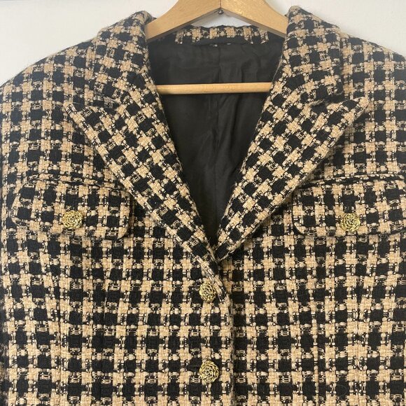 Next Originals - Classic Peak Lapel Tweed Jacket - Size S/M - Picture 4 of 16